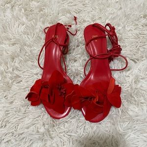Red Sara heels